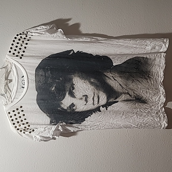 Forever 21 Tops - JIM MORRISON BAND TEE CREWNECK TSHIRT TOP BOHEMIAN THE DOORS WHITE SHORT SLEEVE